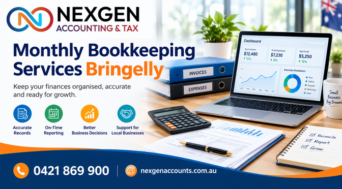 Monthly Bookkeeping Services Bringelly
